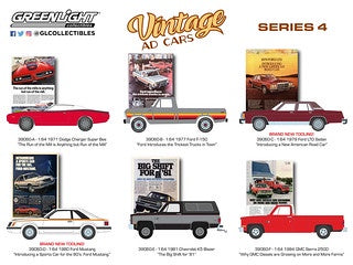 Greenlight - 1/64 Vintage Ad Cars Series 4 (Assortment Sold Individually)