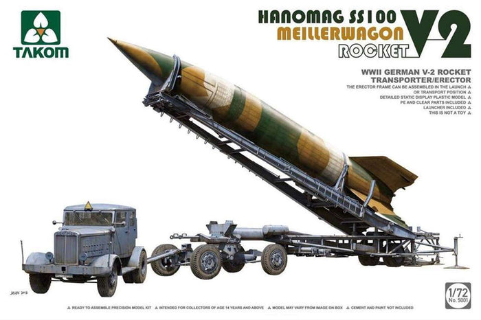 Takom - 1/72 V-2 Rocket Meillerwagen + Hanomag SS100