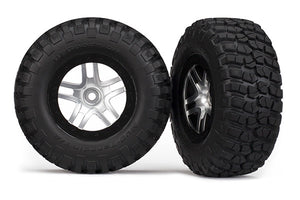 Traxxas - 6873 - Tyre & Wheel Assy. Glued SCT (Split Spoke) (2) (SLVXL)