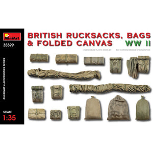 Miniart - 1/35 WWII British Rucksacks Bags & Folded Canvas