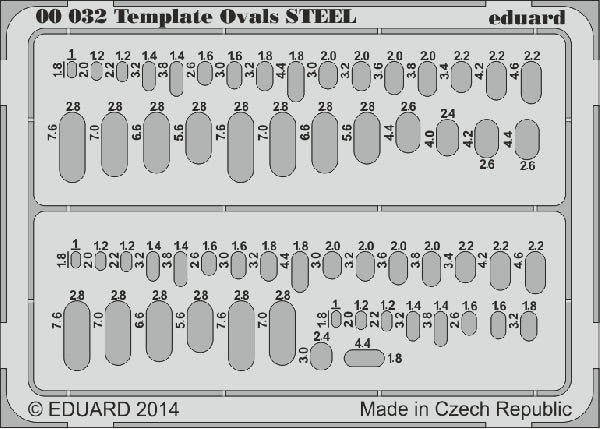 Eduard -  Template Ovals STEEL (00032)