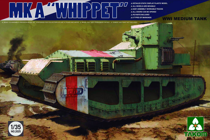 Takom - 1/35 WWI Medium Tank Mk.A Whippet