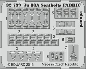 Eduard - 1/32 Ju 88A Seatbelts FABRIC (for Revell) 32799
