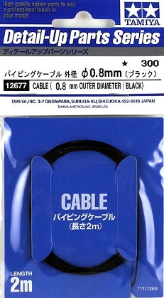Tamiya - Cable 0.8mm OD (Black)