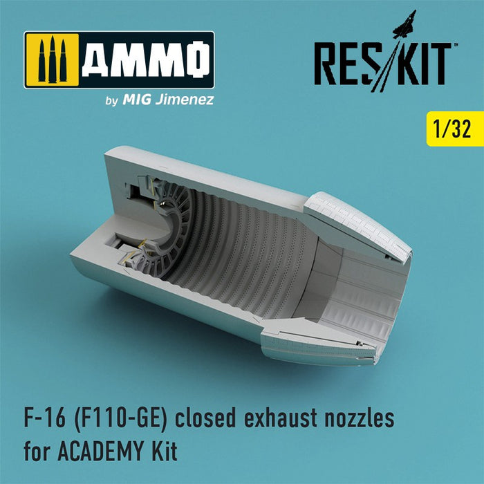 Reskit - 1/32 F-16 (F110-GE) Closed Exhaust Nozzles for ACADEMY Kit (RSU32-0032)