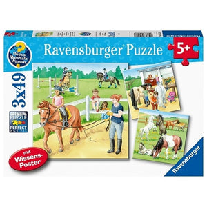 Ravensburger - A Day At The Stables (3x49pcs)