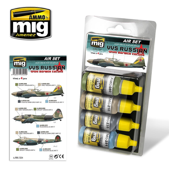 AMMO - 7224 VVS Russian WWII Bomber Colors (Paint Set)