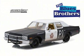Greenlight - 1/24 Dodge Monaco "Bluesmobile" 1974 (Blues Brothers 1980) (Black & White)