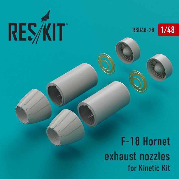 Reskit - 1/48 F-18 Hornet Exhaust Nozzles for Kinetic Kit (RSU48-28)