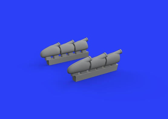 Eduard - 1/48 Spitfire Mk.I Exhaust Stacks  Brassin set (for Tamiya) 648456