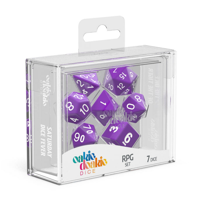 Oakie Doakie Dice - RPG Set Solid Purple (7)