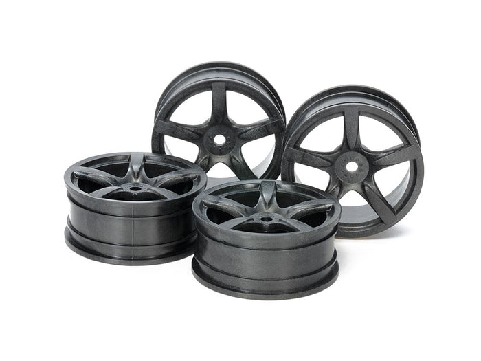 Tamiya - Medium-Narrow 5-Spoke Wheels 24mm Offset 0 (Hard) (4pcs)