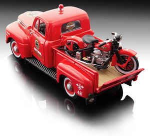 Maisto - 1/24 Pick-up w/ Harley Davidson Motorcycle (Red)
