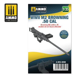 AMMO 8098 - 1/35 WWII M2 Browning .50 Cal (Resin)