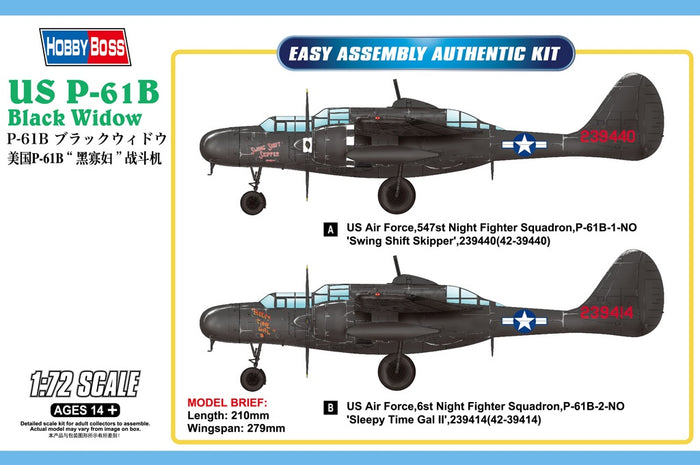 Hobby Boss - 1/72 US P-61B Black Widow