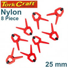 Tork Craft - Nylon Spring Clamp 25mm 8Pce Set