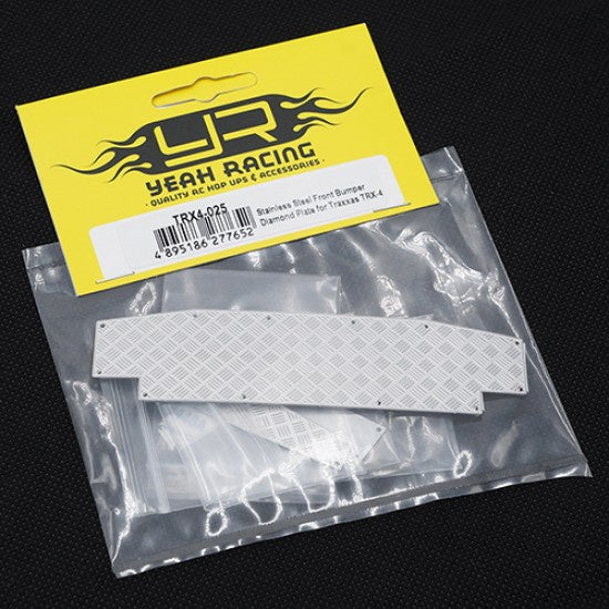 Yeah Racing - Stainless Steel Front Bumper Diamond Plate for TRX-4