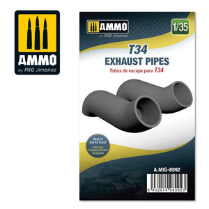 AMMO 8092 - 1/35 T34 Exhaust Pipes (Resin)