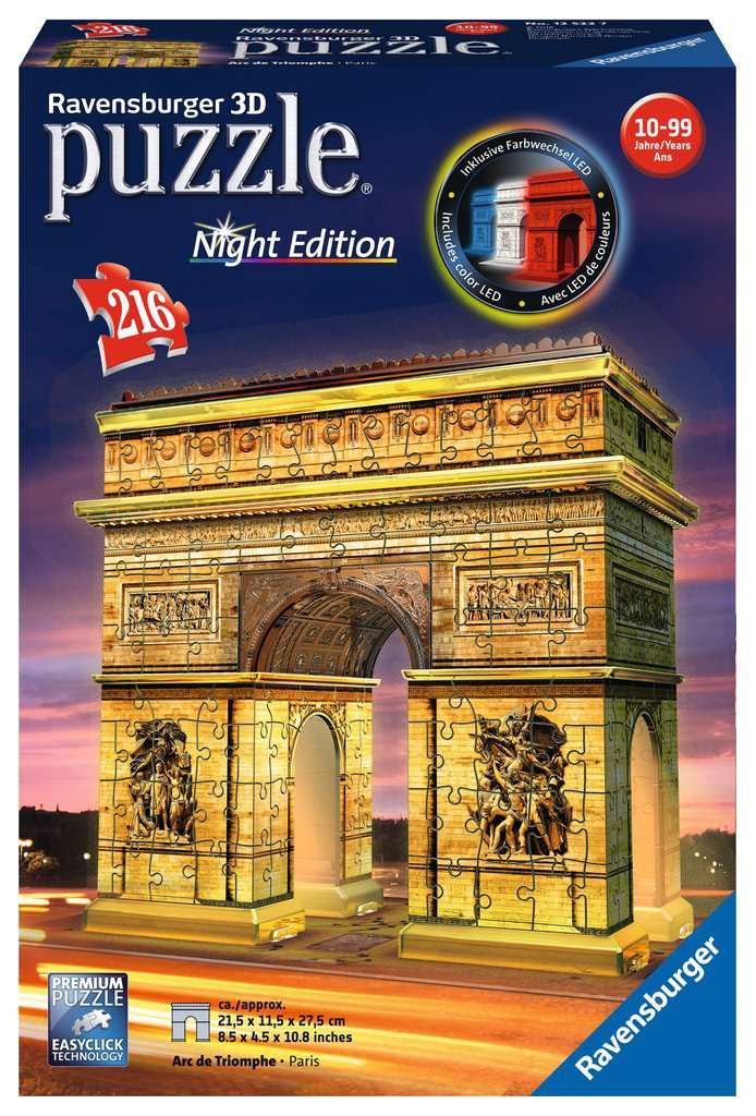 Ravensburger - Arc de Triomphe Night Edition (216pcs) (3D)