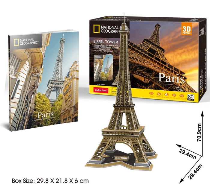 Cubic Fun - National Geographic - Eiffel Tower (80pcs) (3D)