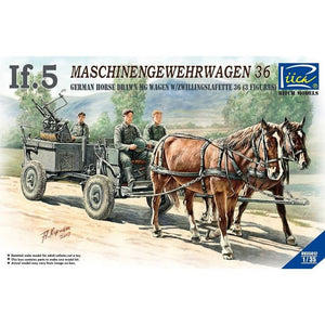 Riich - 1/35 IF.5 Maschinemgwehrwagen 36 Horse Drawn MG Wagen w/Figures & Horses