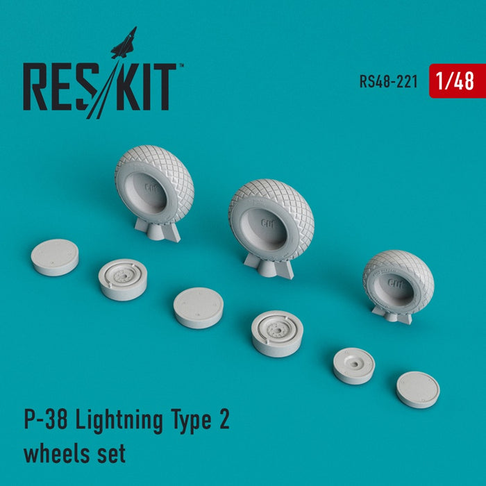 Reskit - 1/48 P-38 Lightning Type 2 Wheels Set (RS48-0221)