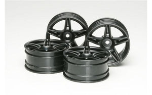 Tamiya - Black Twin 5-Spoke Wheels for FXX 26mm/+4 (4)