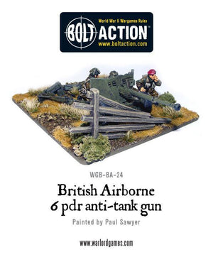 Warlord - Bolt Action  British Airborne 6 Pounder ATG & Crew