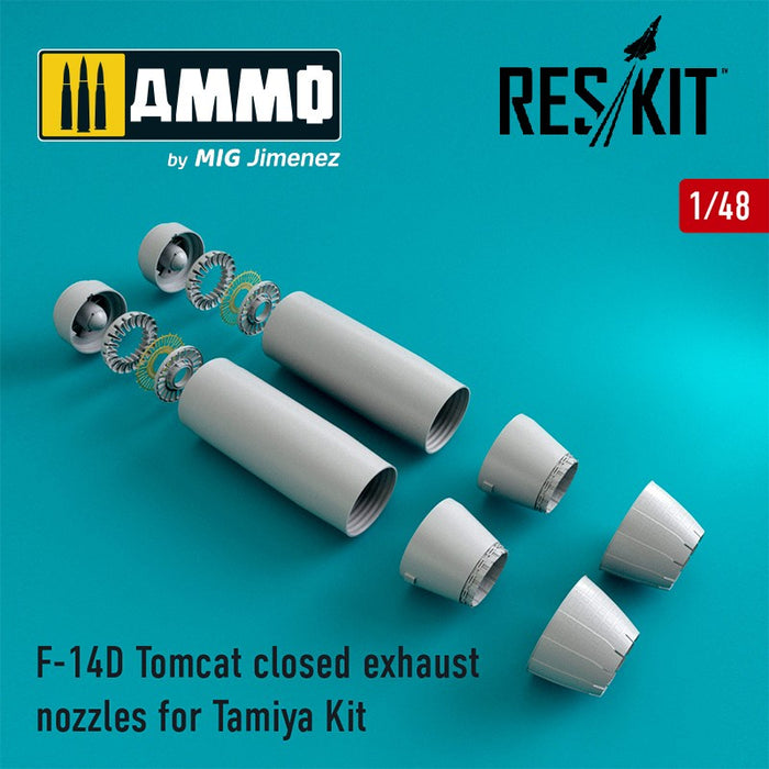 Reskit - 1/48 F-14D Tomcat Closed Exhaust Nozzles for Tamiya Kit (RSU48-0068)