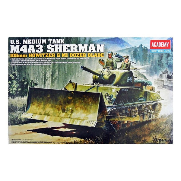 Academy - 1/35 M4A3 Sherman 105M w/Dozer Blade
