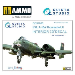 Quinta Studio QD32008 - 1/32 A-10A  3D-Coloured Interior (for Trumpeter)