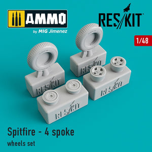 Reskit - 1/48 Spitfire - 4 spoke Wheels Set (RS48-0103)
