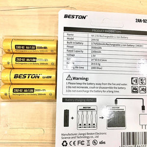 Beston - AA 1.5V Rechargeable Li-ion Battery (3500mAh)