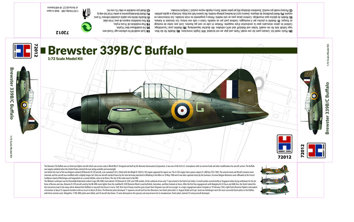 Hobby 2000 - 1/72 Brewster Model 339B/C Buffalo