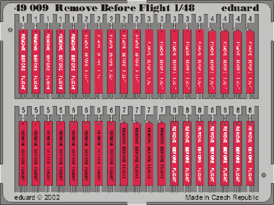 Eduard - 1/48 Remove Before Flight (Color Photo-etched) 49009