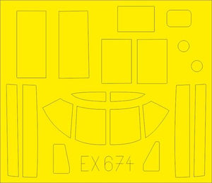 Eduard - 1/48 B-26B-50 Invader Masking sheet (for ICM) EX674