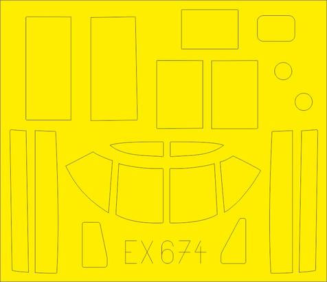 Eduard - 1/48 B-26B-50 Invader Masking sheet (for ICM) EX674