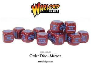 Warlord - Bolt Action Orders Dice - Maroon (12)