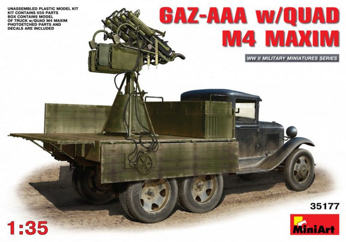 Miniart - 1/35 GAZ-AAA w/QUAD M4 Maxim