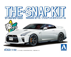 Aoshima - 1/32 Nissan GT-R Brilliant White Pearl (The Snap Kit)
