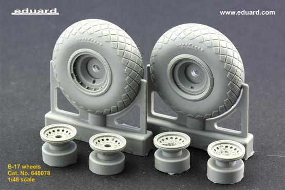 Eduard - 1/48 B-17 Wheels  Brassin set (for Revell / Monogram) 648078