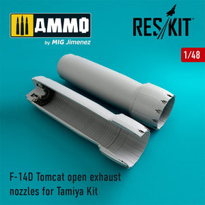 Reskit - 1/48 F-14D Tomcat open exhaust nozzles for Tamiya Kit (RSU48-0067)
