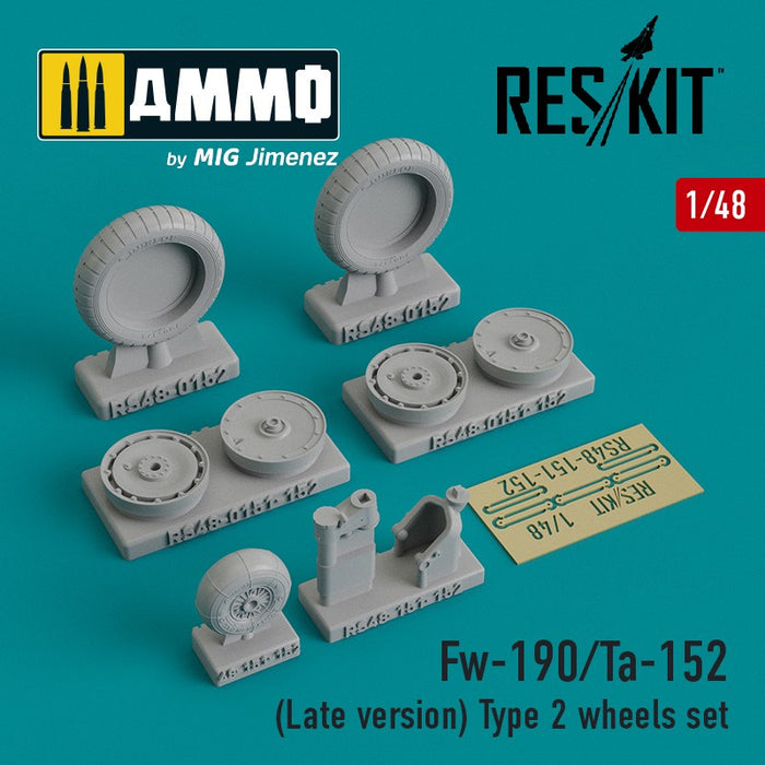 Reskit - 1/48 Fw-190/Ta-152 (Late version) Type 2 Wheels Set