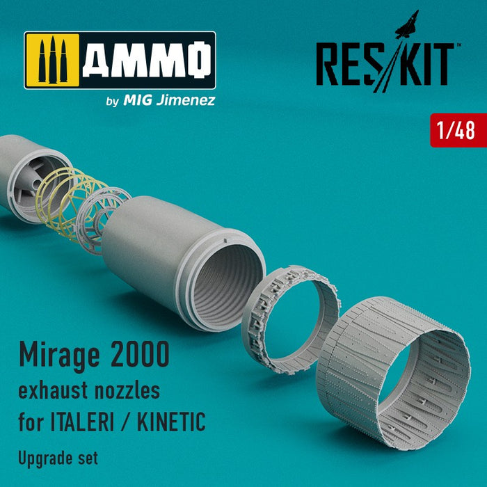 Reskit - 1/48 Mirage 2000 Exhaust Nozzles ITALERI /KINETIC (RSU48-0017)