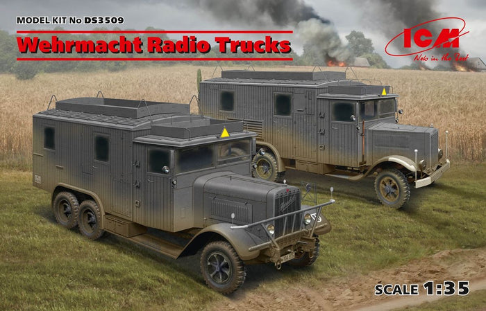 ICM - 1/35 Wehrmacht Radio Trucks Henschel 33d1 Kfz.72. Krupp.L3