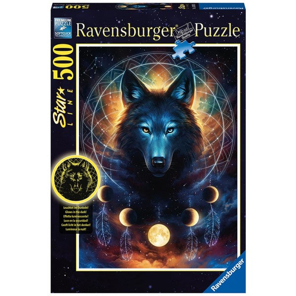 Ravensburger - Luminous Wolf (500pcs) (Glow in the Dark)