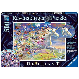 Ravensburger - Starline Puzzzle Unicorn & Butterfly (500pcs)