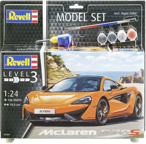 Revell - 1/24 Mclaren 570S (Model Set Incl. Paint)