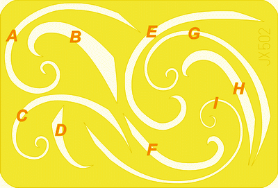 Eduard - 1/32 Spinner spirals  Masking sheet JX502