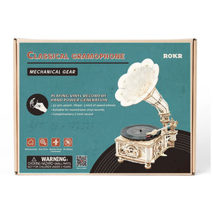 Robotime - Classical Gramophone ( Hand Rotate Mode)